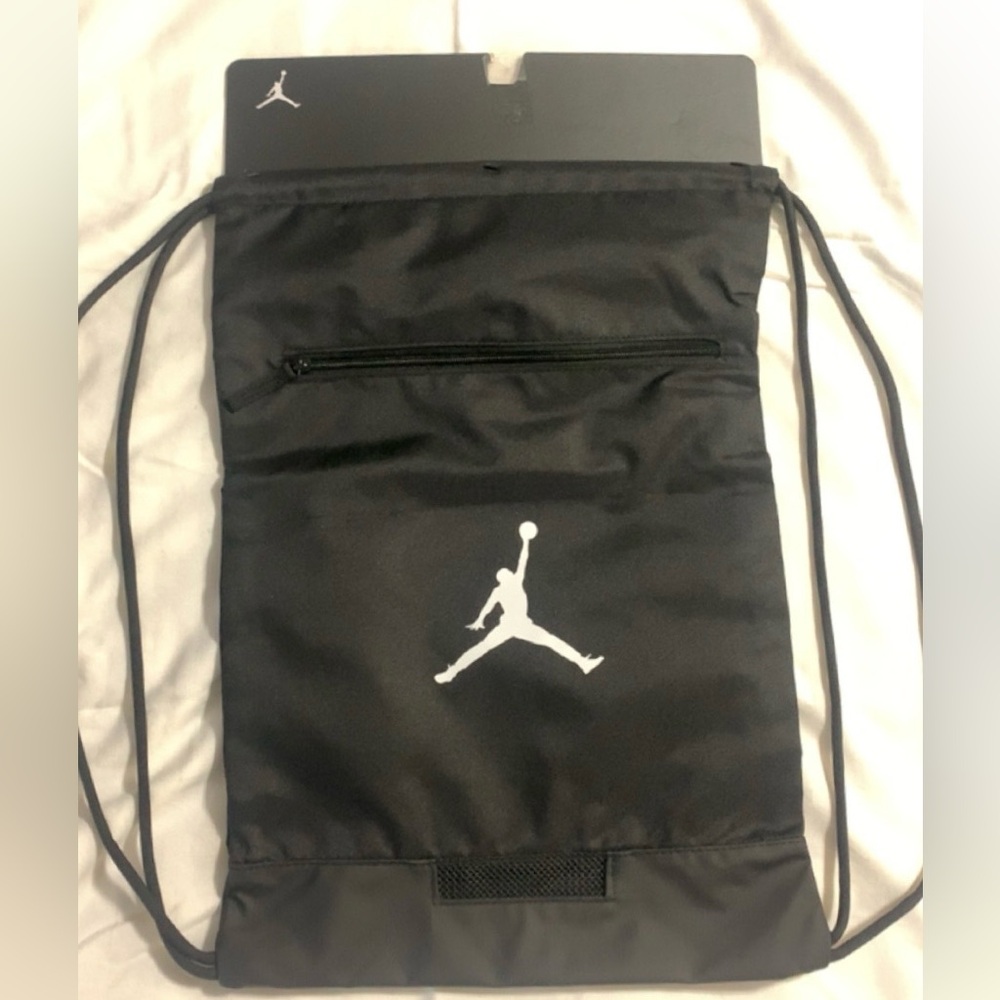 Jordan Black Drawstring Bag